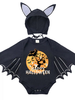 Children's Halloween Bat Bodysuit & Hat Costume Set — view 4