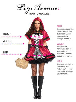 Gothic Red Riding Hood Dark Fantasy Costume — view 12