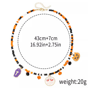 Halloween Charm Beaded Necklace — view 4