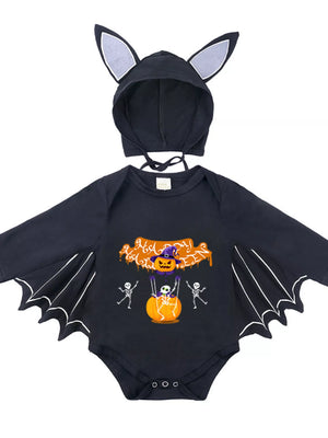 Children's Halloween Bat Bodysuit & Hat Costume Set — view 10