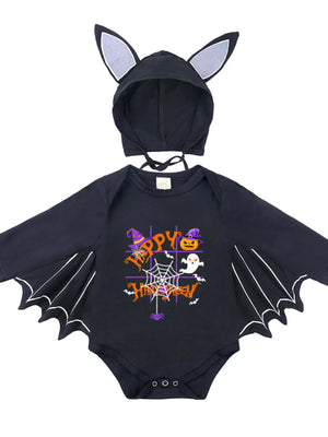 Children's Halloween Bat Bodysuit & Hat Costume Set — view 13
