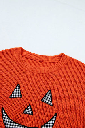 Halloween Drop Shoulder Long Sleeve Round Neck Sweater — view 4
