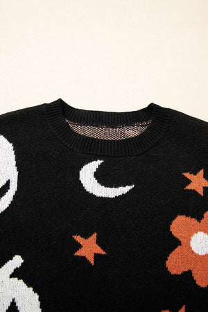 Halloween Mythical Night Drop Shoulder Sweater — view 4