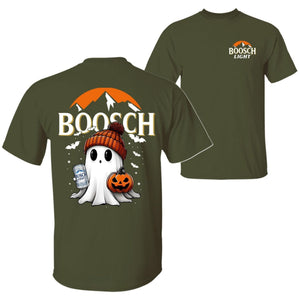 Boosch Light Halloween Tee - Spooky Ghost & Pumpkin 2-Sided Shirt, Funny Beer Parody — view 7