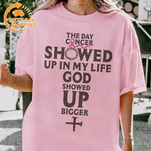 "In October We Wear Pink" Horror T-Shirt - Halloween Breast Cancer Awareness Tee, Cancer Survivor Support Squad Shirt — view 6