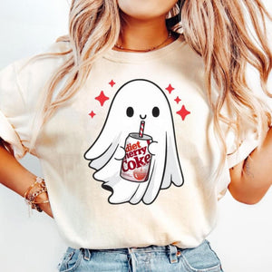 Funny Skeleton Ghost Halloween T-Shirt - Spooky Graphic Tee, Ghost Lover Gift, Unisex Soft Cotton Shirt — view 6
