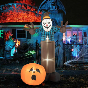 7 FT Inflatable Halloween Haunted Scarecrow Pumpkin Ghost with Built-in LED Lights — view 5