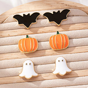 3-Pair Halloween Stud Earrings — view 4