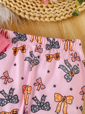 Children's Halloween Graphic Top and Pants 3-Piece Set with Headband — view 3