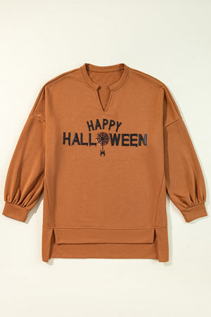 Happy Halloween Sequin Graphic Long Sleeve Top — view 2