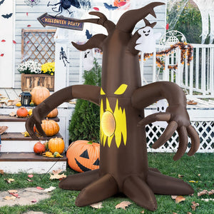 7.8 Feet Halloween Inflatables Scary Dead Tree Halloween Decoration with Ghost — view 2