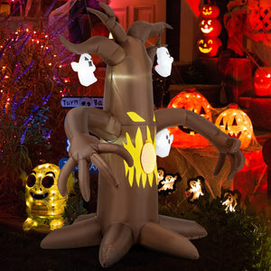 7.8 Feet Halloween Inflatables Scary Dead Tree Halloween Decoration with Ghost — view 5