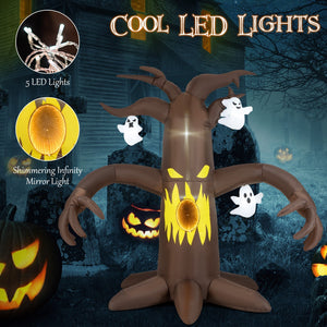 7.8 Feet Halloween Inflatables Scary Dead Tree Halloween Decoration with Ghost — view 6