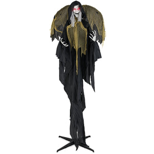 8.2 ft Halloween Standing Witch with Lighted Eyes and Automatic Wing Movement — view 3