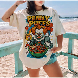Spooky Horror Cereal Tee - Funny Halloween Killer Breakfast Shirt, Creepy Cereal Box Graphic — view 2