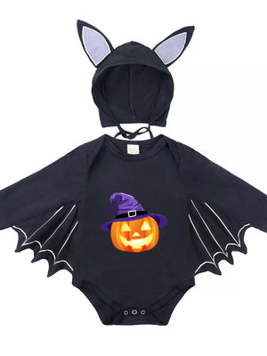 Children's Halloween Bat Bodysuit & Hat Costume Set — view 25