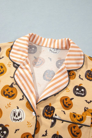 Halloween Pumpkin Top & Pants Pajama Set — view 4
