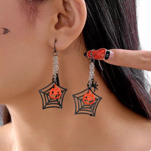 Halloween Spider Web Earrings — view 1