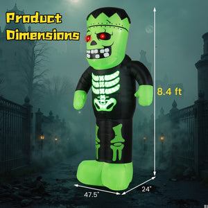 8.4 Feet Tall Halloween Inflatable Decoration Blow up Frankenstein Decoration — view 4