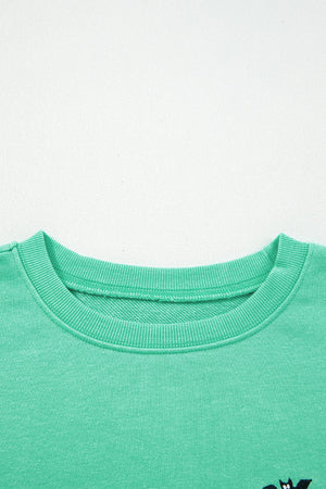 Halloween Ghost Embroidered Sweatshirt — view 4