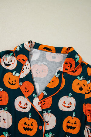 Halloween Pumpkin Shirt & Pants Pajama Set — view 4