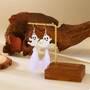Halloween Ghost and Pumpkin Dangle Earrings — view 14