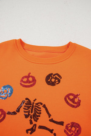 Halloween Sequin Dancing Critters Crewneck Sweatshirt — view 4
