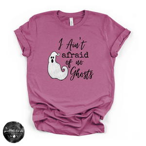 Ain't Afraid of No Ghosts Tee | Funny Halloween Ghost Graphic T-Shirt — view 5