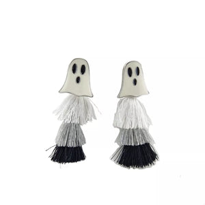 Halloween Ghost and Pumpkin Dangle Earrings — view 11