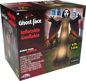 6 FT Ghost Face Lawn Light Up Inflatable — view 4