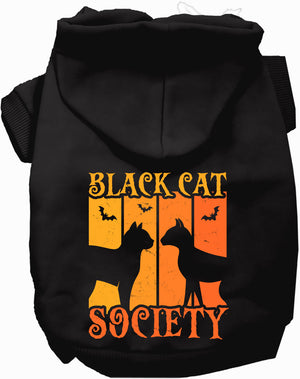 Black Cat Society Halloween Pet Hoodie — view 1
