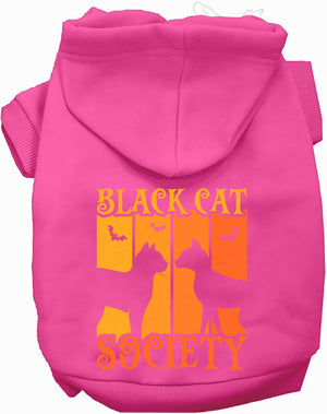 Black Cat Society Halloween Pet Hoodie — view 4