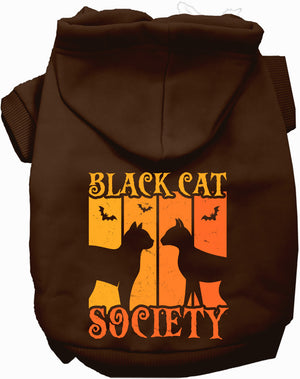 Black Cat Society Halloween Pet Hoodie — view 5