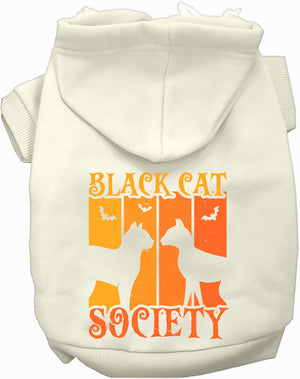 Black Cat Society Halloween Pet Hoodie — view 6