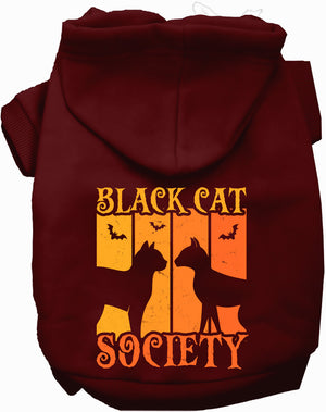 Black Cat Society Halloween Pet Hoodie — view 8