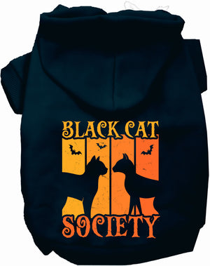 Black Cat Society Halloween Pet Hoodie — view 9