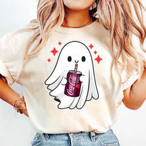 Funny Skeleton Ghost Halloween T-Shirt - Spooky Graphic Tee, Ghost Lover Gift, Unisex Soft Cotton Shirt — view 7