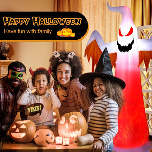 8 Feet Halloween Inflatable Ghost with Rotatable Flame LED Lights — view 5