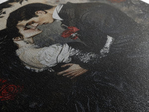 Dark Romance Painting Print, Victorian Gothic Wall Art, Halloween Decor, Gift Idea For Goth Couples, Goth Decor, Goth Wall Art, Dark Academia — view 8
