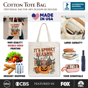 It's Spooky Season Y'all Tote Bag, Funny Western Halloween Gift Shopper for Pumpkin Cowboys — view 2