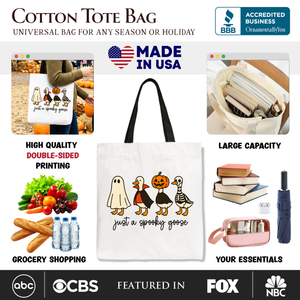 Just a Spooky Goose Tote Bag, Funny Halloween Costumes Gift Shopper — view 2