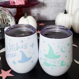 Bad Witch Pastel Halloween Wine Tumbler — view 6