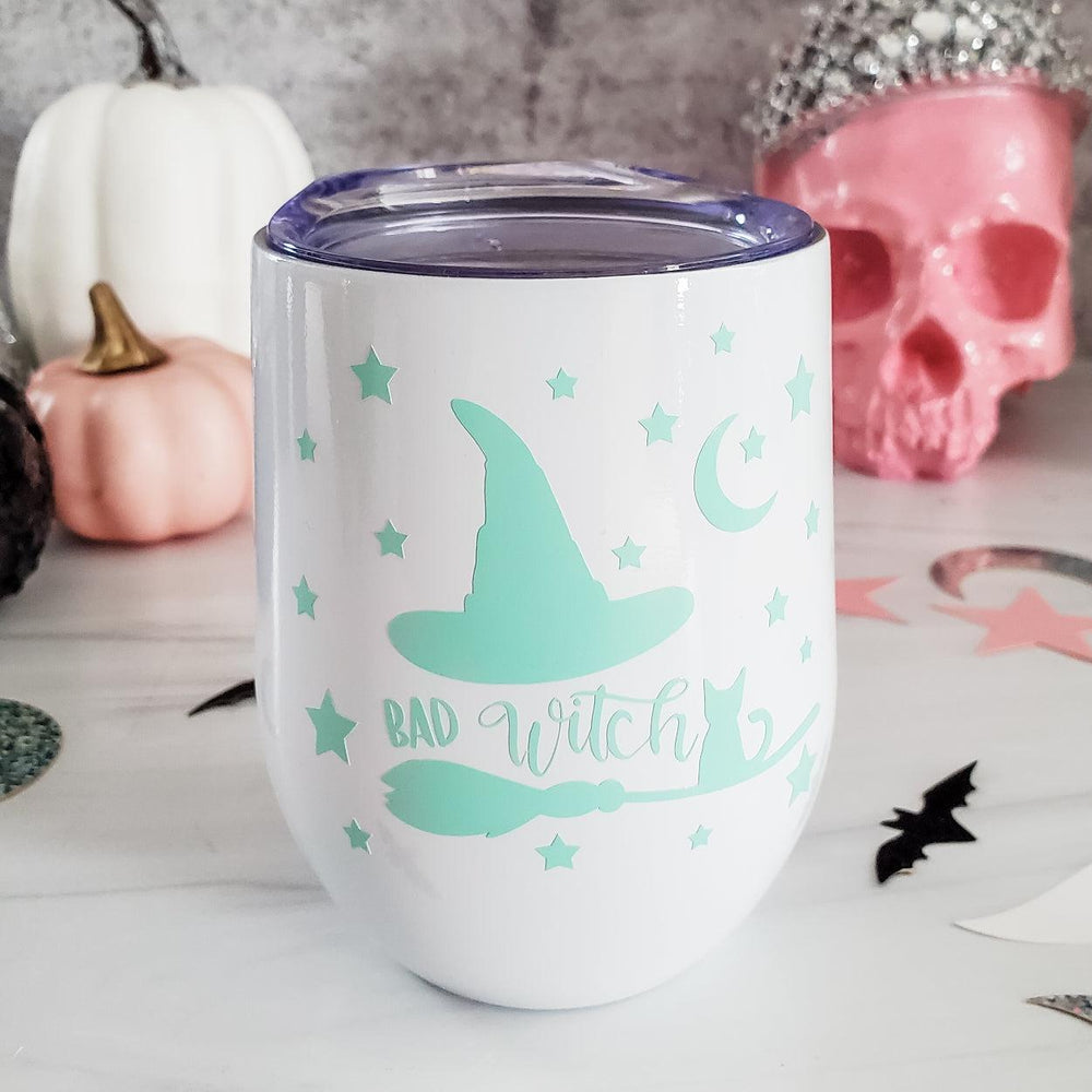 Bad Witch Pastel Halloween Wine Tumbler