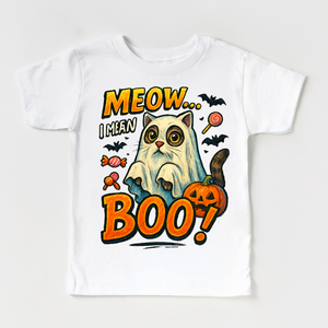 Meow.. I Mean Boo Halloween Cat Shirt - Halloween Tee — view 5