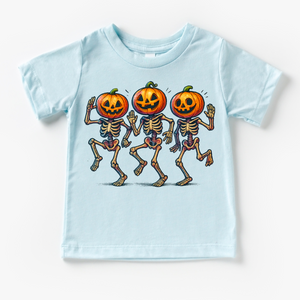 Dancing Skeleton pumpkin Heads Shirt - Halloween Tee — view 4
