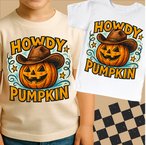Howdy Pumpkin Western Halloween Shirt - Halloween Tee — view 1