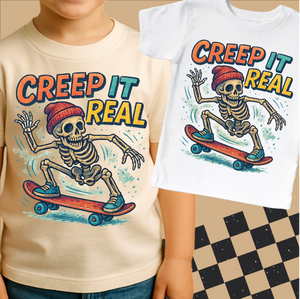 Creep It Real Skeleton Halloween Shirt - Halloween Tee — view 1