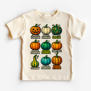 Types Of Pumpkins Fall Halloween Shirt - Pumpkin Tee — view 1