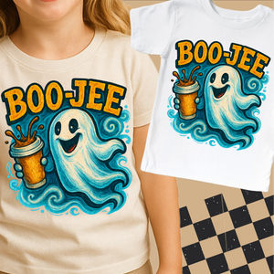 Boo-Jee Ghost Coffee Halloween Shirt - Halloween Tee — view 1