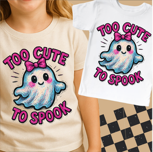 Too Cute To Spook Halloween Shirt - Girls Halloween Tee — view 1